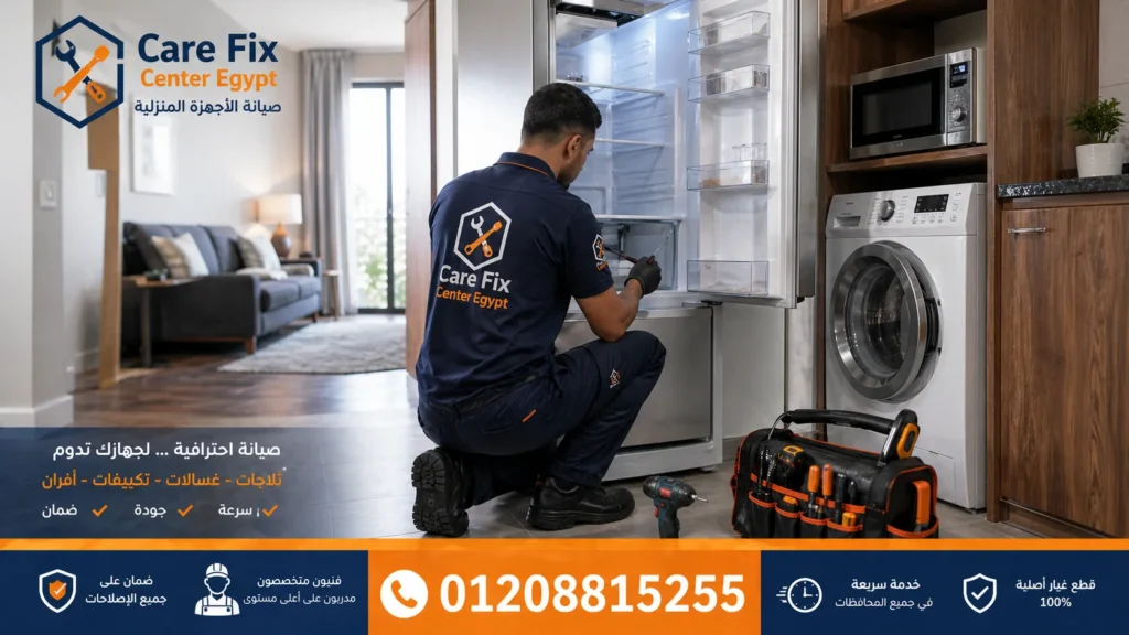صيانة أجهزة منزلية في مصر داخل المنزل بواسطة فني محترف من Care Fix Center Egypt