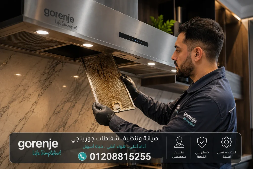 تنظيف شفاط جورنجي وإصلاح ضعف السحب داخل المطبخ