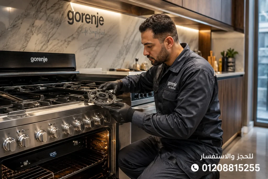صيانة جورنجي داخل المنزل بواسطة فني متخصص لإصلاح بوتاجاز وفرن Gorenje في مصر