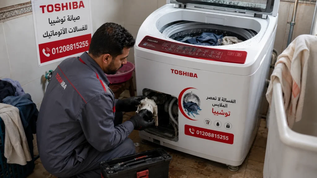 سبب عدم عصر غسالة توشيبا فوق اتوماتيك داخل المنزل