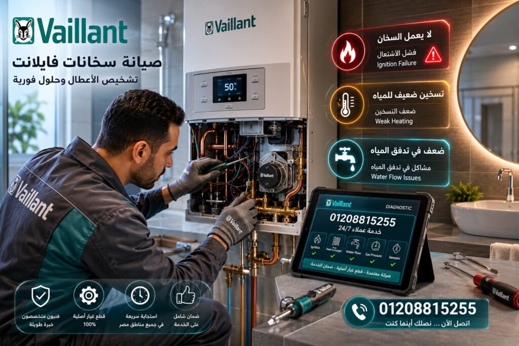 أشهر أعطال سخانات فايلنت مثل ضعف التسخين وانطفاء السخان