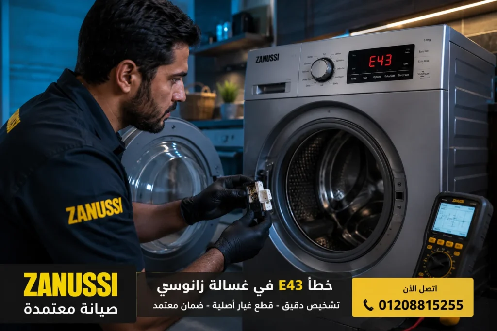 إصلاح عطل E43 في غسالة زانوسي داخل المنزل